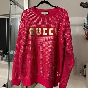Brand new Gucci sweatshirt size M pink and golden stars